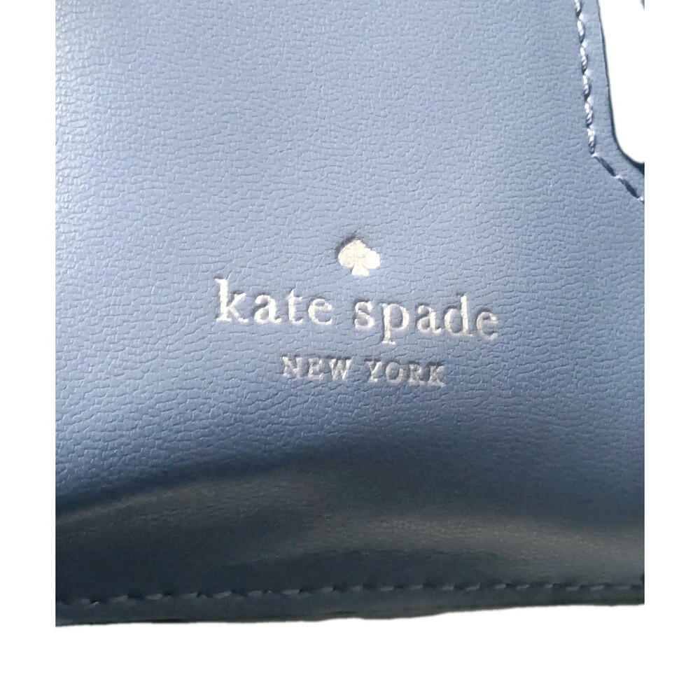 Kate Spade New York Laurel Way Leather Wristlet Dark Blue - Picture 5 of 8